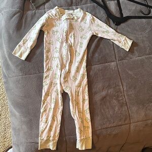 Magnolia Kids Footie - Green and Cream